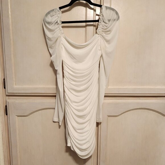 Agigi | Women's sexy square neck‎ mesh long sleeve dress | X- Small - Picture 1 of 10